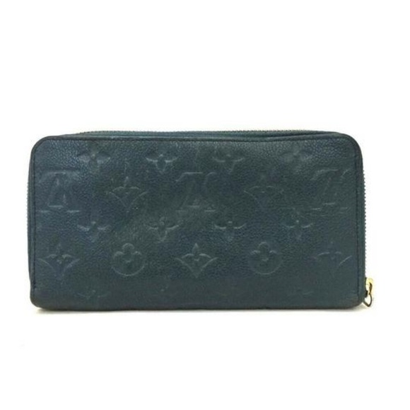 100% Auth Louis Vuitton Long Empreinte Leather Zip - Picture 2 of 8